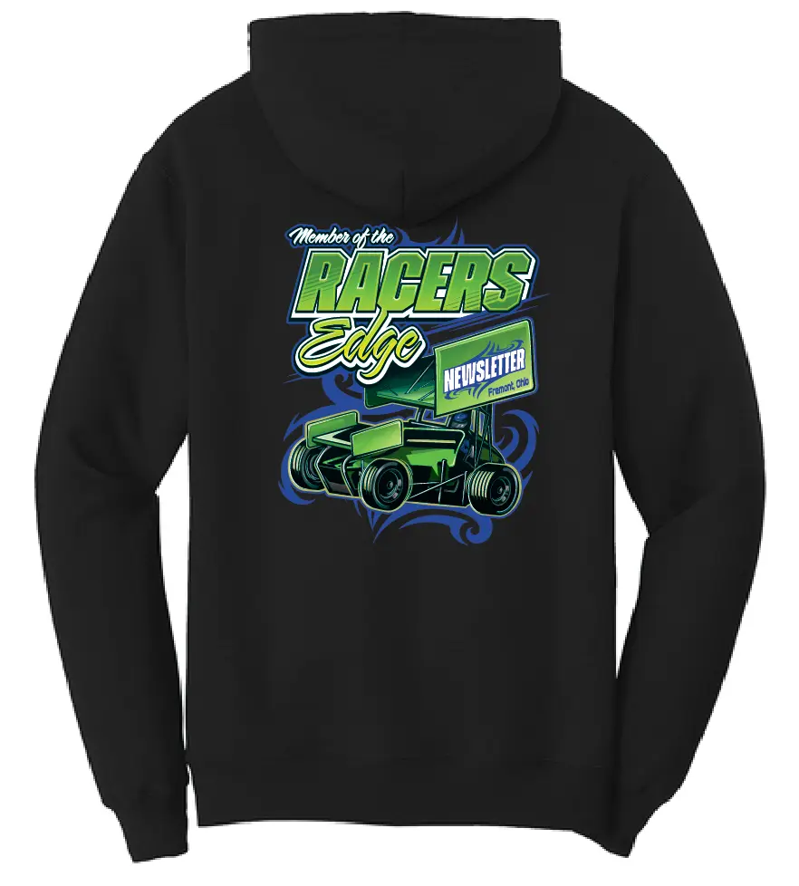 The Racers Edge Newsletter Adult Hoodie (S, Black)